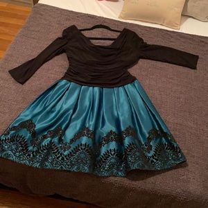 Like new fit and flare dress with sparkle glitter
